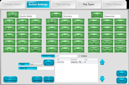 Register Setup Main Menu